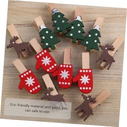 Houten Wasknijpers - Decoratieve Clips - Foto's Ophangen - 3 Stijlen - 100 Stuks - Diverse Kleuren — thumbnail 3