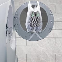 Set van 2 waszakken met rits voor schoenen en kleding, 40 x 40 cm, lichtgewicht en herbruikbaar, ideaal voor delicate was en sneakers — thumbnail 2