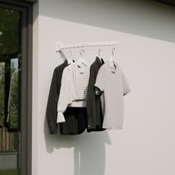 Wasophoogte® Wanddroogrek - Droogrek Inklapbaar - Wasrek Inklapbaar - Wasrek Hangend - 12 kledinghaken — thumbnail 3