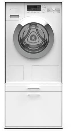 Washcab® Wasmachine Kast - Wasmachine Verhoger - Wasmachine Ombouw - Met lade - Wit - Base — thumbnail 1