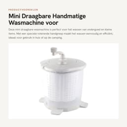 Dailygoods- Wasmachine Mini - Handmatige Wasmachine - Multifunctioneel - Voor Ondergoed/Sokken - 1200 tpm Rotatiesnelheid - Hoogwaardig ABS Materiaal - Handwasmachine — thumbnail 5