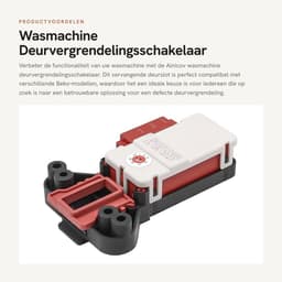 Dailygoods- Deurvergrendelingsschakelaar Vervangend Onderdeel 2805310400 - Beko Wasmachine - Eenvoudige Installatie - Hoogwaardig Materiaal - Duurzaam - 1x Deurslot Schakelaar — thumbnail 5