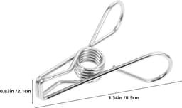 Metalen Wasknijpers - Dekenklemmen - Kleding Drogen - Roestvrij Staal - 85 cm - Zilver — thumbnail 5