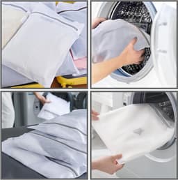 4 Stuks Mesh Waszakken voor Delicate Kleding, Ondergoed, Bh's en Babykleding met Hanglus — thumbnail 5