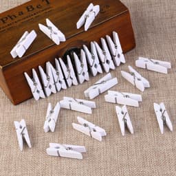 Mini Wasknijpers - Fotoclips Hout - Foto's Ophangen - Natuurlijk Hout - 2.5 cm - Niet gespecificeerd — thumbnail 2
