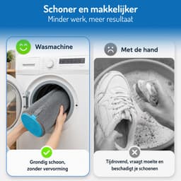 Tomec® Schoenenwaszak Set van 2 Stuks – 2-Delige Waszak Schoenen met Rits – Wasmachine Wasnet voor Schoenen & Sneakers – Aan Schoenvorm Aangepast Ontwerp – 360° Uitgebreide Reiniging — thumbnail 5