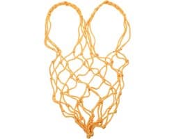 Voer Netzak - Hooi Net - Langzaam Voeren - Verstelbare Voerhoeveelheid - 54 cm - Geel