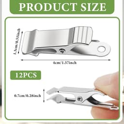 12 stuks metalen mini clips - kleine krokodillen clips - stevige veerclips - geschikt voor keuken - kantoor - school - draden - kleding - handdoeken - papier - DIY projecten — thumbnail 5