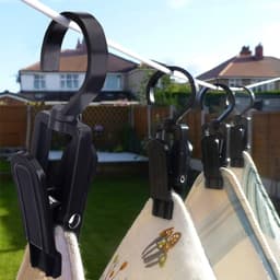 20pcs Towel Clips - Handdoek Klemmen - Theedoeken - Hangende Klemmen - Klemmen - Haakjes - Wasknijpers - Broekhanger - Boot Klem - Sok Klem - Zwart — thumbnail 4