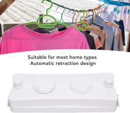 Intrekbare Waslijn - Wand Waslijn - Kleding Drogen - Dubbele Touw - Grote Capaciteit - Wit — thumbnail 3