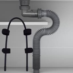 Afvoerslanghouder Wasmachine - Pijpklem Beugel - Slangen Bevestigen - Flexibel Verstelbaar Ontwerp - 36 x 5 x 5 cm - Grijs — thumbnail 3