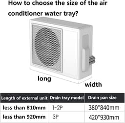Druppelbak Airco - Condensaat Collector - Voorkom Waterschade - Roestvrij Staal - 1m Slang - Zilver — thumbnail 4