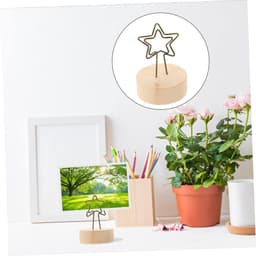 Notitie Clips - Fotohouders Bureau - Decoratie Maken - Houten Basis - 10 Stuks - Diverse Kleuren — thumbnail 2