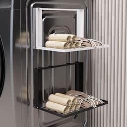 Verstelbaar Magnetisch Wasmachine Rek 41x25cm, Inklapbaar Droogrek, Opbergrek voor Wasruimte en Keuken, Ideaal voor Organisatie en Ruimtebesparing — thumbnail 3