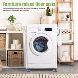 Dailygoods- Trillingsdempers 4 stuks - Antitrillingsdemper - Verstelbare Wasmachine Voetjes - Hoogte 9,5/12,5 cm - Schokdemper - Antislip en Vochtbestendig - Wasmachinevoetjes — thumbnail 4