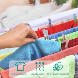 Wasknijpers - Kleding Clips - Kleding Drogen - Sterke Klemkracht - 56 Stuks - Meerkleurig — thumbnail 2