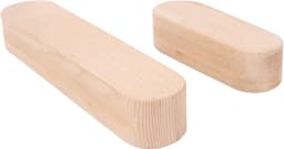 Houten Naai Gereedschap - Kleermakers Klappers - Naden Drukken - Dubbele Groeven Handvat - 7 en 12 Inch - Houtkleur — thumbnail 5