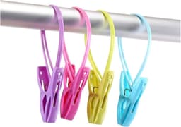 Wasknijpers Haken - Waslijn Clips - Draadloos Ophangen - Winddicht Ontwerp - 12 Stuks - Meerkleurig — thumbnail 5