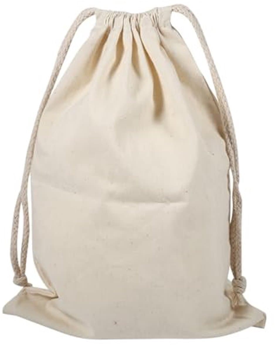 Dailygoods- Waszak Grote Capaciteit - Katoenen Waszak - Huishoudelijke Opslagzak - Reizen - Ecologisch Katoen - Sluiting met Koord - Opbergtas — afbeelding 1