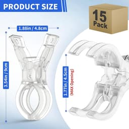 30-Stuks Transparante Klemmen - Multifunctionele Knijpers - 9cm - Voor Decoratie — thumbnail 2