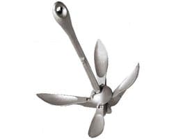 Scheepsanker - Vaartuiganker - Boot stabiliseren - Uniek ontwerp - 6 kg - Zilver
