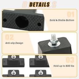 Vibratie Isolator Beugels - Trillingsdempers Airco - Airco Installatie Stabiliseren - Zware Natuurrubber Constructie - 4 stuks - Zwart — thumbnail 4