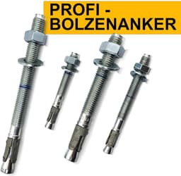 Heavy Duty Pluggen - Betonankers Bouten - Hoge Lasten Bevestigen - ETA Goedkeuring Optie 1 - M12x200 - Verzinkt — thumbnail 5