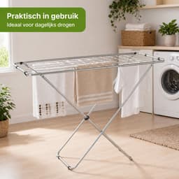 HomeLux Droogrek 18 meter - Inklapbaar - Vrijstaand - Metaal - Zilver — thumbnail 4