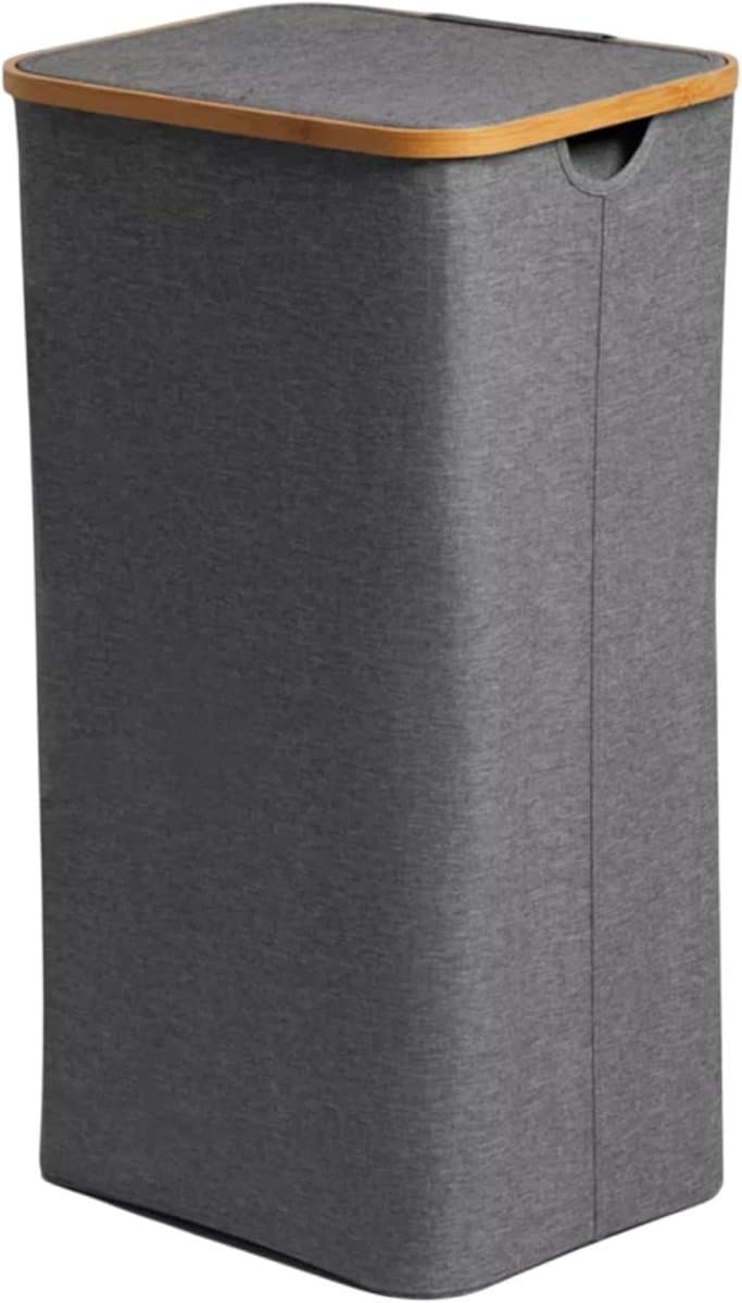 REN® Wasmand 2 Vakken - Wasmand - Wassorteerder - Grijs - 40cm x 33cm x 70cm — afbeelding 1