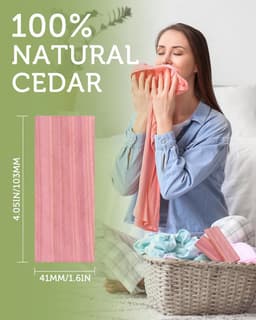 Cederhout Blokjes - Kleding Beschermers - Kasten Opfrissen - Natuurlijke Geur - 42 Stuks - Houtkleur — thumbnail 2