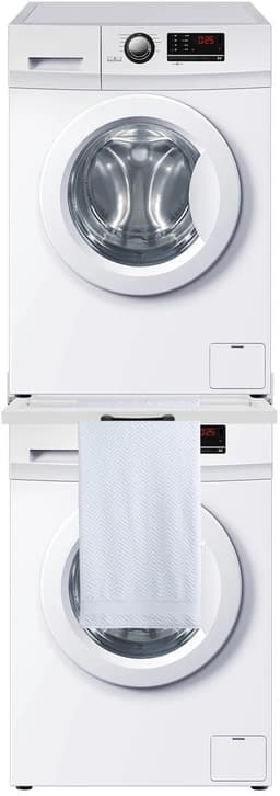 Wasrek - Uittrekbaar Droogrek voor Wasmachine en Droger - Universeel Tussenframe - 5 Stangen - Wit - 61 x 55 x 7,5 cm — thumbnail 5