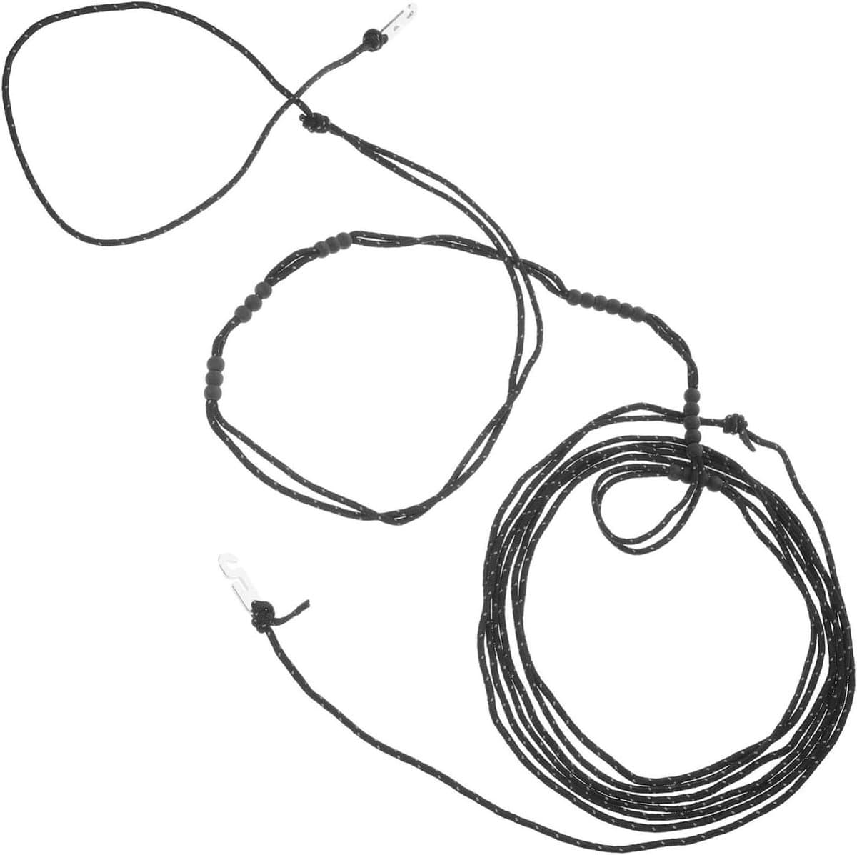 Kledinglijn - Ophangtouw - Reizen - Antislip kralen - Draagbaar - Zwart — afbeelding 1