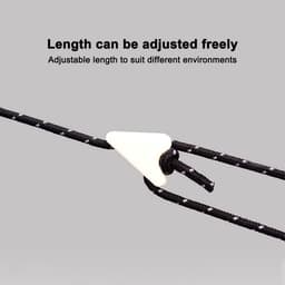 NTH products- Waslijn Draagbaar - Verstelbare Lengte - Camping Waslijn - Balkon Kleding Drooglijn - Reflecterende Staaldraad - Driehoekige Instelknop — thumbnail 4