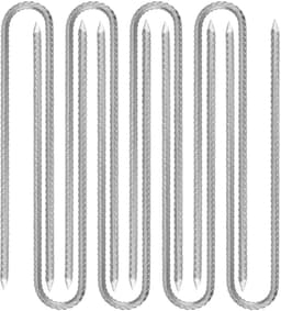 Dailygoods- Grondankers U-vormig 30 cm - Stabiele Haringen - Verzinkt - Stormbestendig - Set van 8 - Geschikt voor Trampoline/Camping - Tentharingen — thumbnail 1
