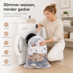 BOTC Waszakken - 60*90cm Waszak Groot - Set van 2 - Waszak Wasmachine - Laundry bag - Waszakken -Wit — thumbnail 5