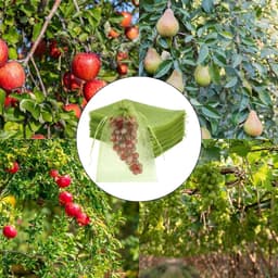 Fruitzakken - Beschermzakken - Fruit Beschermen - Herbruikbaar Gaas - 100 stuks - Fruitgroen — thumbnail 3