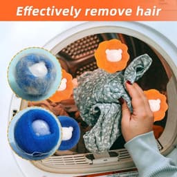 REWYTAZ-8-delige wasmachine haarvanger, huisdierhaarverwijderaar voor het verwijderen van haren van huisdieren en het verzamelen van honden-, katten- en pluisharen in de wasmachine. — thumbnail 2