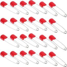 Grote Veiligheidsspelden - Multifunctionele Clips - Kleding Bevestigen - Anti-openingsontwerp - 100 Stuks - Felrood — thumbnail 1