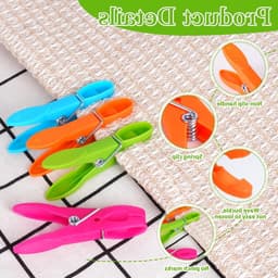 Grote Kledingknijpers Set van 60 Stuks in 4 Kleuren, Ideaal voor Kleding, Handdoeken en Creatieve Projecten — thumbnail 5