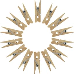 Set van 100 Houten Kledingknijpers en Foto Clips met 30 m Jute Touw voor Kleding, Foto's en Creatieve Projecten — thumbnail 4