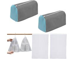 Set van 2 waszakken voor schoenen, herbruikbare en stofvrije waszakken voor de wasmachine, ideaal voor sportschoenen en 360° reiniging
