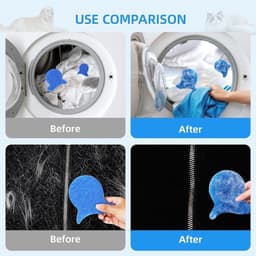 ECTEATOY® Drogerballen 6 stuks - Wasbollen - Herbruikbare pluisverwijderaars voor wasmachines - Verwijdert effectief dierenhaar, vacht en huidschilfers - Blauw — thumbnail 2