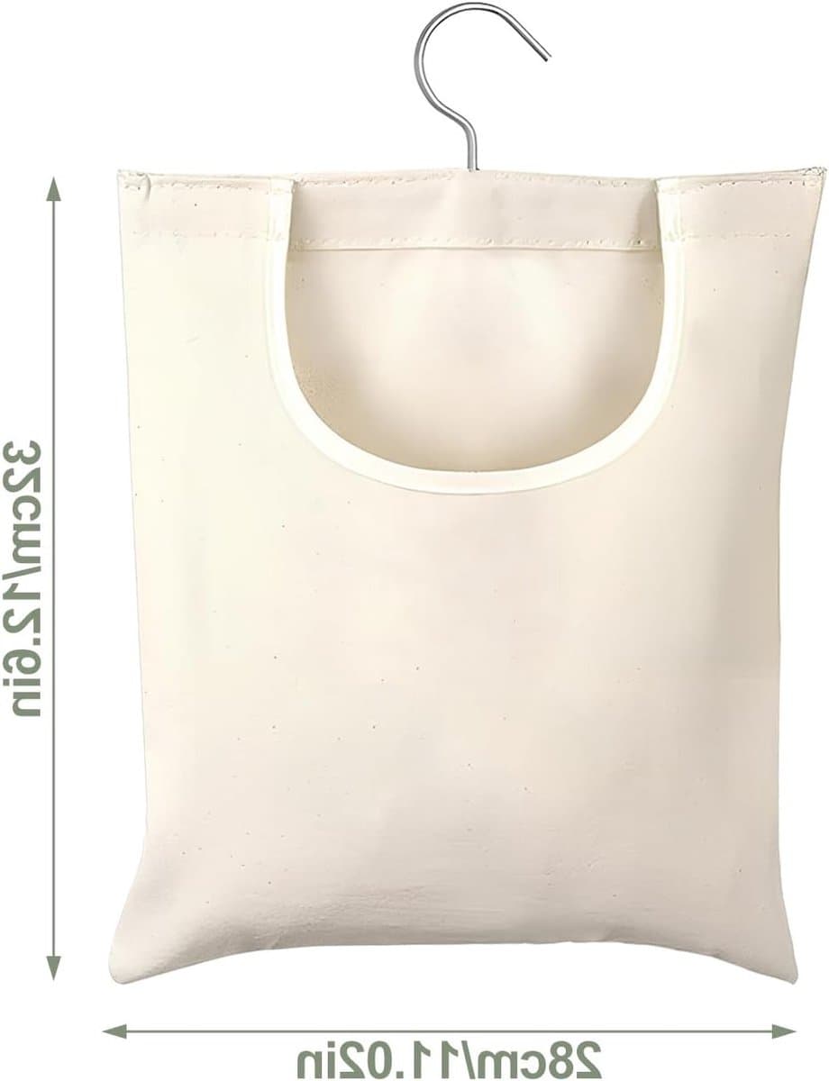 Wasknijperzak 32 x 28 cm in Beige | Handige wasmand voor wasgoed en knijpers — afbeelding 1