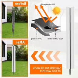 Rotating Clothesline Waterproof Cover van 420D Heavy Duty Oxford, Bescherming voor Waslijn, Tuin Parasol en Buitengebruik — thumbnail 2