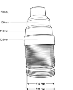 Flexibele Slang Voor Ventilatiepan Ø125 mm 50 Cm — thumbnail 2