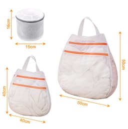 Upgrade Dubbele Rits Waszak Set - Honingraat Mesh Wasnetten voor Wasmachine - Beschermende Waszakken voor Kleding en Ondergoed - 3-delig Set — thumbnail 5