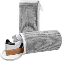 Schoenwaszakken voor de wasmachine, 2 stuks, ideaal voor sneakers en sportschoenen, 360° reiniging, wasnet voor schoenen, grijs — thumbnail 1