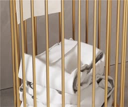 Wasmand - Kledingmand Opberger - Ruimte Organiseren - Met Wielen - 40x28x47cm - Zwart — thumbnail 5