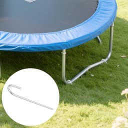 20 Stuks 30cm Stalen Tentpinnen, J-Vormige Grondankers, Gegalvaniseerde Metalen Haringen voor Tent en Trampoline — thumbnail 4