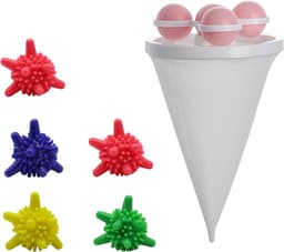 Wasmachine Haarfilterzak Met 4 Draaibare Holle Ballen - Herbruikbare Haarverwijderaar - Roze — thumbnail 1
